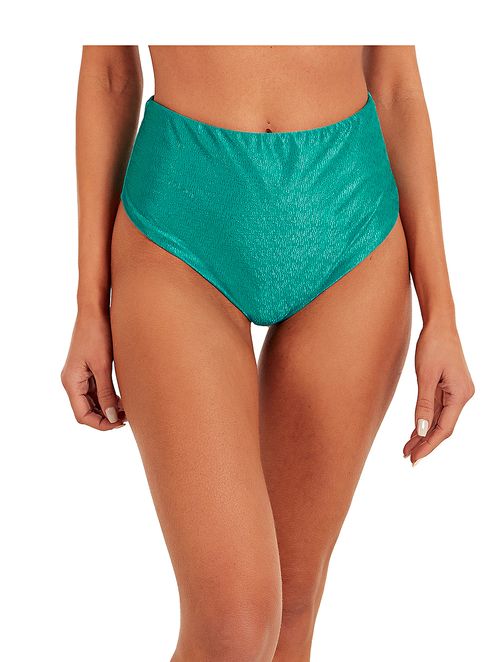 Biquíni Calcinha Hot Pant Com Cintura Alta - Verde Esmeralda