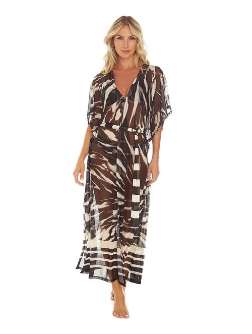 Vestido Kaftan Longo Tule Saída de Praia - Rio Negro