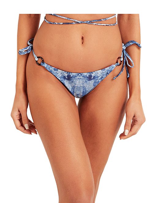 Biquíni Calcinha Média com Argolas - Blue Jeans
