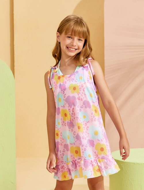 Vestido Infantil Saída De Praia - Florida