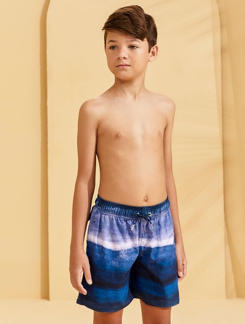 Short De Praia Infantil Masculino - Água